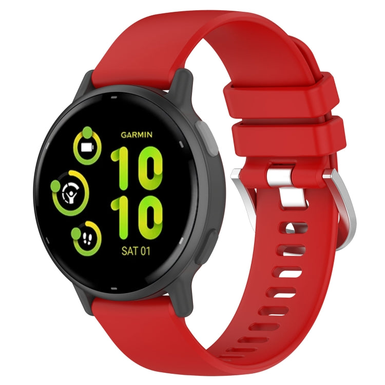 For Garmin vivoactive 5 / Active 5 20mm Silicone Watch Band(Red) - Watch Bands by PMC TechLife | Online Shopping South Africa | PMC TechLife