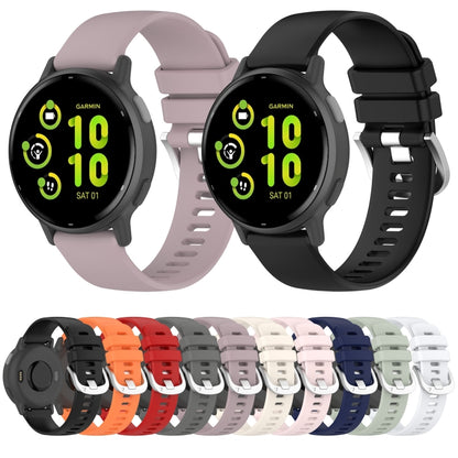 For Garmin vivoactive 5 / Active 5 20mm Silicone Watch Band(Black) - Watch Bands by PMC Jewellery | Online Shopping South Africa | PMC Jewellery