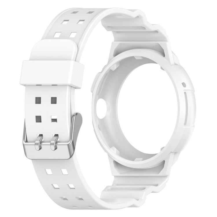 For Google Pixel Watch 2 Integrated Fully Enclosed Silicone Watch Band(White) - Watch Bands by PMC TechLife | Online Shopping South Africa | PMC TechLife