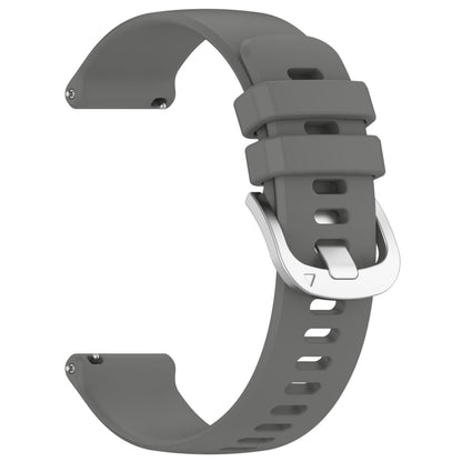 For Garmin Venu 3 Liquid Glossy Silver Buckle Silicone Watch Band(Dark Grey) - Watch Bands by PMC Jewellery | Online Shopping South Africa | PMC Jewellery