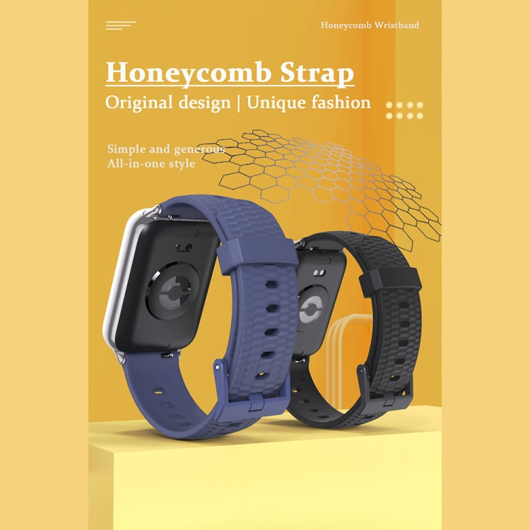 For Xiaomi Mi Band 8 Pro Mijobs Honeycomb Texture Silicone Watch Band(Black) - Watch Bands by MIJOBS | Online Shopping South Africa | PMC Jewellery