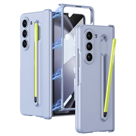 For Samsung Galaxy Z Fold5 5G GKK Magnetic Integrated Phone Case with Pen Slots, No Include Pen(Blue) - Galaxy Z Fold5 Cases by GKK | Online Shopping South Africa | PMC Jewellery | Buy Now Pay Later Mobicred