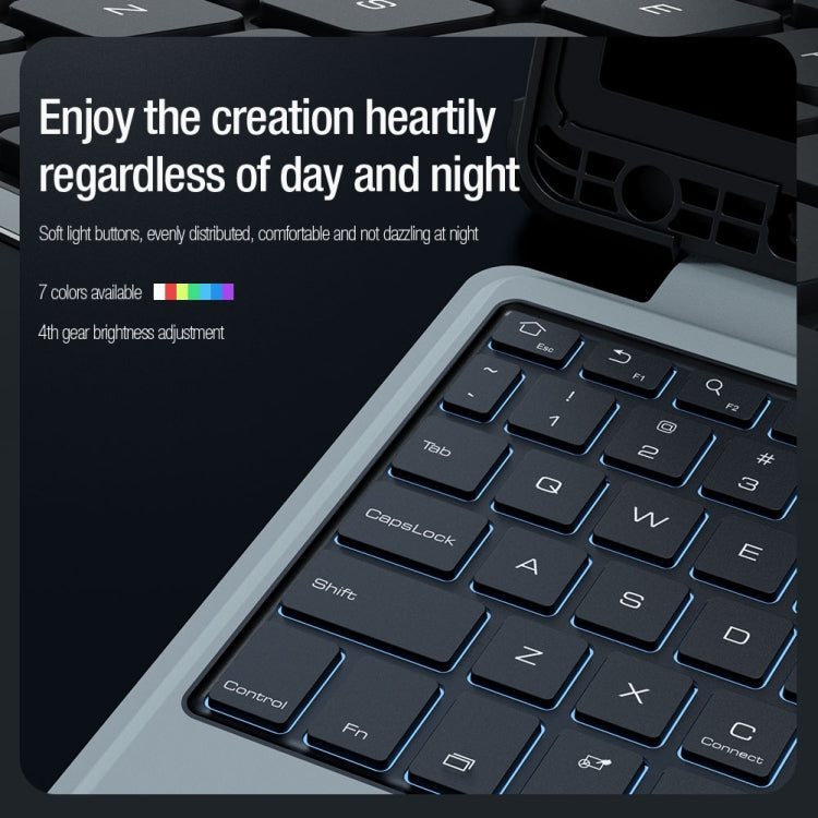 For Samsung Galaxy Tab S9 / S9 5G Nillkin Backlit Version Bumper Combo Keyboard Case - Samsung Keyboard by NILLKIN | Online Shopping South Africa | PMC TechLife