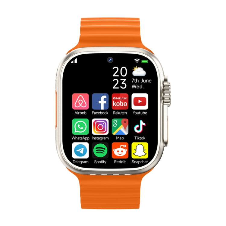GS37 1.95 inch Screen Smart Phone Watch, 1GB+16GB, Android 9.0, Spreadtrum SL8541E, Network: 4G, Single Nano SIM, Front & Rear Camera(Orange Gold) - Smart Watches by PMC Jewellery | Online Shopping South Africa | PMC Jewellery