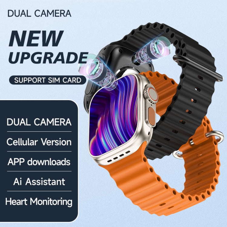 GS37 1.95 inch Screen Smart Phone Watch, 1GB+16GB, Android 9.0, Spreadtrum SL8541E, Network: 4G, Single Nano SIM, Front & Rear Camera(Black) - Smart Watches by PMC TechLife | Online Shopping South Africa | PMC TechLife | Buy Now Pay Later Mobicred