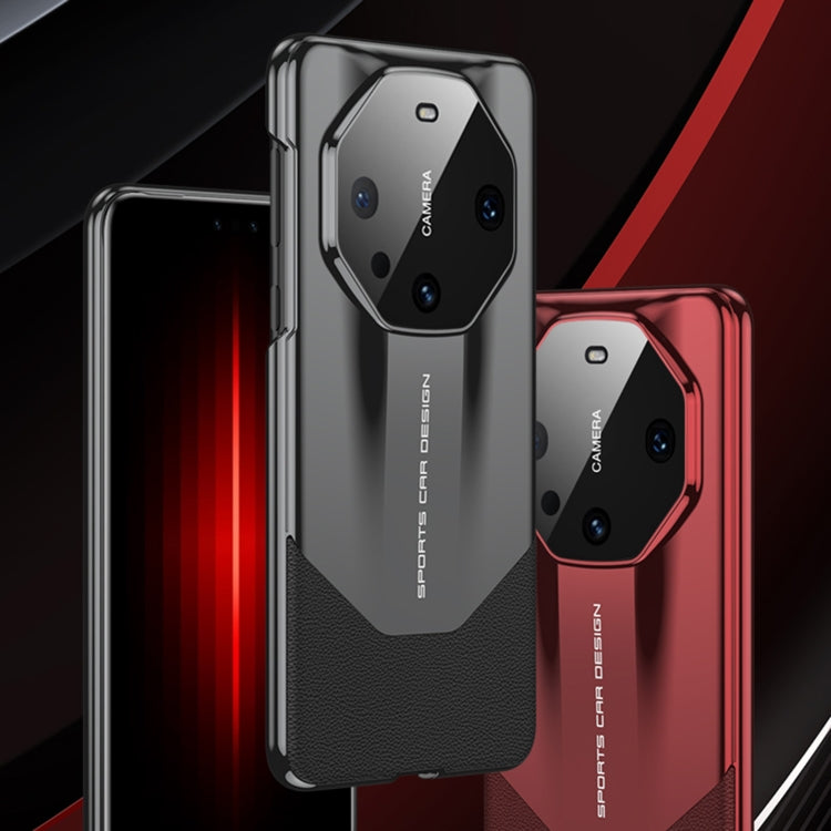 For Huawei Mate 60 Pro GKK Leather Supercar Shockproof Phone Case(Black) - Huawei Cases by GKK | Online Shopping South Africa | PMC TechLife | Buy Now Pay Later Mobicred