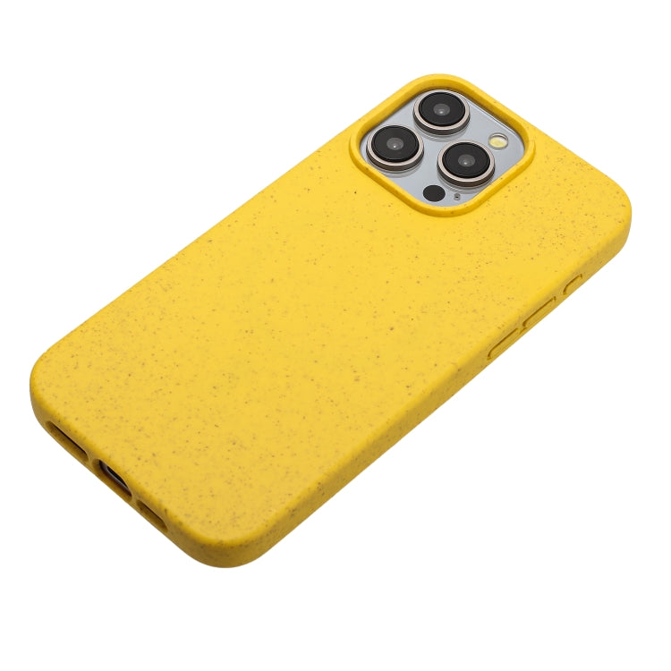For iPhone 11 Pro Max Wheat MagSafe Magnetic Straw Material + TPU Phone Case(Yellow) - free shipping - PMC TechLife - Order now!