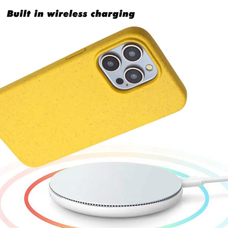 For iPhone 11 Pro Max Wheat MagSafe Magnetic Straw Material + TPU Phone Case(Yellow) - free shipping - PMC TechLife - Order now!