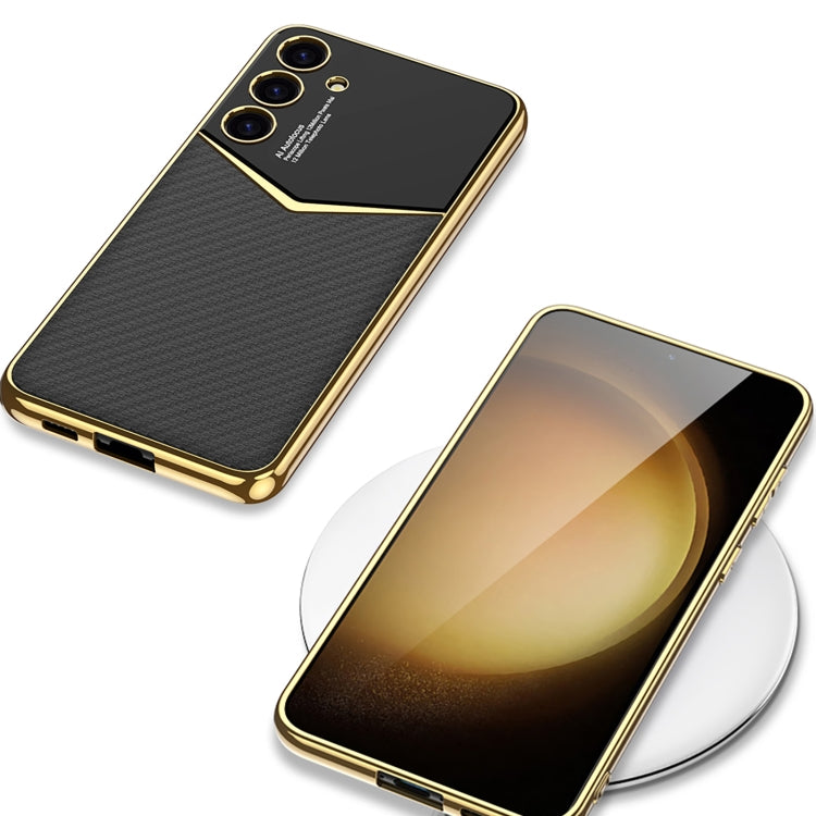 For Samsung Galaxy S24 5G GKK Plating Soft TPU + Leather Full Coverage Phone Case without Pen(Purple) - Galaxy S24 5G Cases by GKK | Online Shopping South Africa | PMC TechLife | Buy Now Pay Later Mobicred