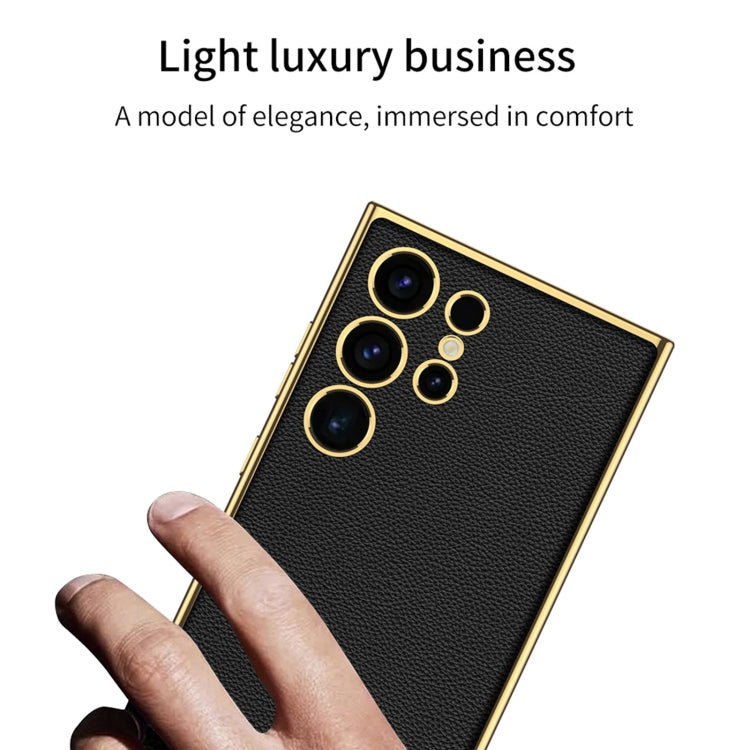 For Samsung Galaxy S24 Ultra 5G GKK Plating TPU + Leather Full Coverage Phone Case(Black) - Galaxy S24 Ultra 5G Cases by GKK | Online Shopping South Africa | PMC TechLife | Buy Now Pay Later Mobicred