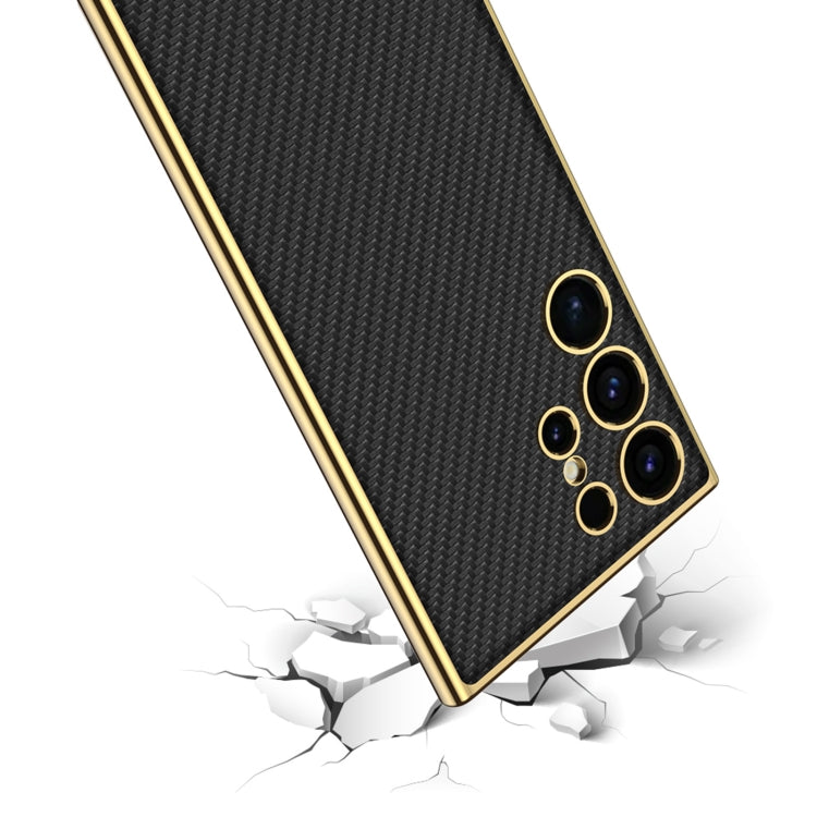 For Samsung Galaxy S24 Ultra 5G GKK Plating TPU + Leather Full Coverage Phone Case(Black) - Galaxy S24 Ultra 5G Cases by GKK | Online Shopping South Africa | PMC TechLife | Buy Now Pay Later Mobicred
