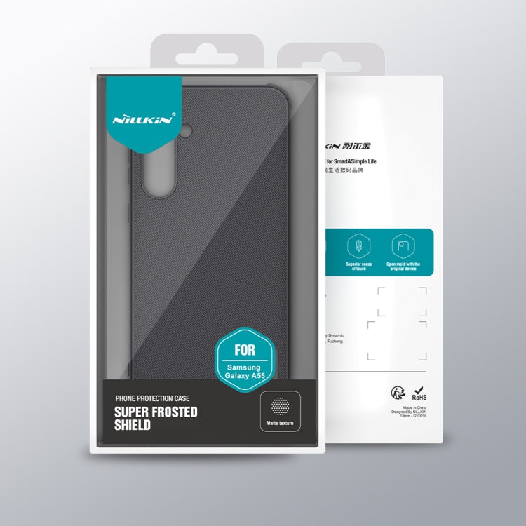 For Samsung Galaxy A55 NILLKIN Frosted Shield Pro PC + TPU Phone Case(Black) - Galaxy Phone Cases by NILLKIN | Online Shopping South Africa | PMC TechLife | Buy Now Pay Later Mobicred
