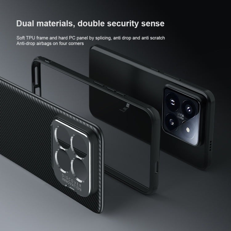 For Xiaomi 14 Pro NILLKIN Black Mirror Prop CD Texture Mirror Precise Hole MagSafe Magnetic Phone Case(Black) - 14 Pro Cases by NILLKIN | Online Shopping South Africa | PMC TechLife | Buy Now Pay Later Mobicred