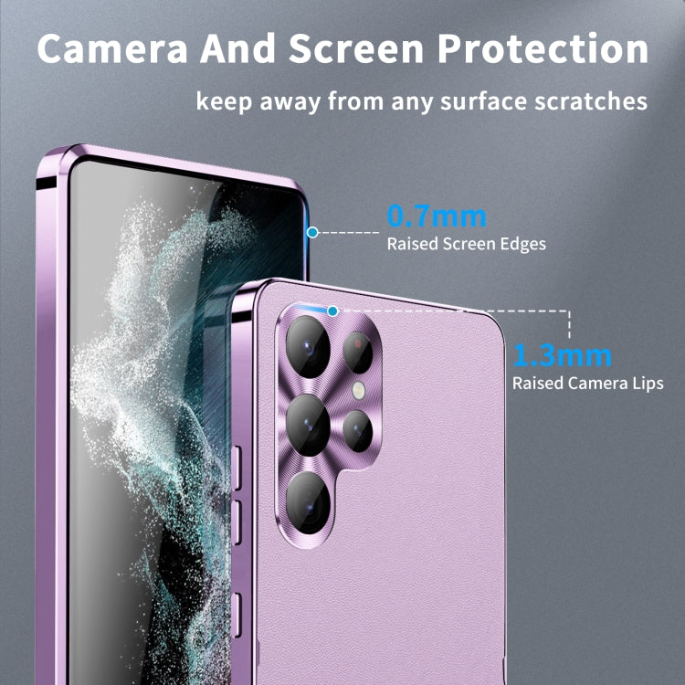 For Samsung Galaxy S23 Ultra 5G MagSafe Magnetic Plain Metal Phone Case(Purple) - Galaxy S23 Ultra 5G Cases by PMC Jewellery | Online Shopping South Africa | PMC Jewellery