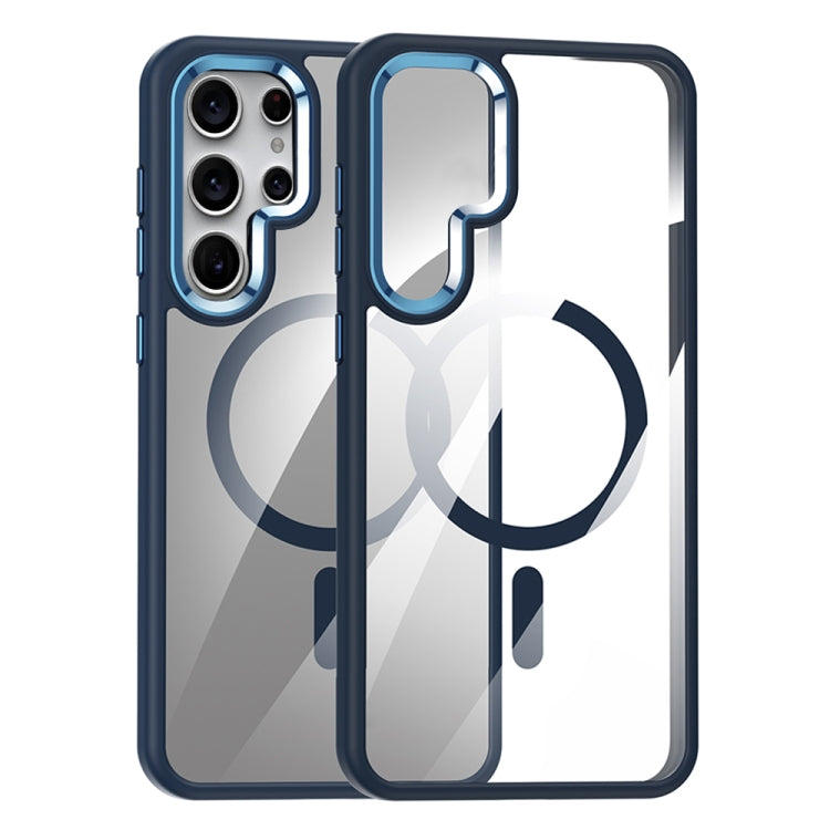 For Samsung Galaxy S24 Ultra 5G MagSafe Anti-fingerprint Highly Transparent PC Phone Case(Blue) - Galaxy S24 Ultra 5G Cases by PMC Jewellery | Online Shopping South Africa | PMC Jewellery