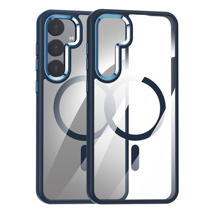 For Samsung Galaxy S24 5G MagSafe Anti-fingerprint Highly Transparent PC Phone Case(Blue) - Galaxy S24 5G Cases by PMC Jewellery | Online Shopping South Africa | PMC Jewellery