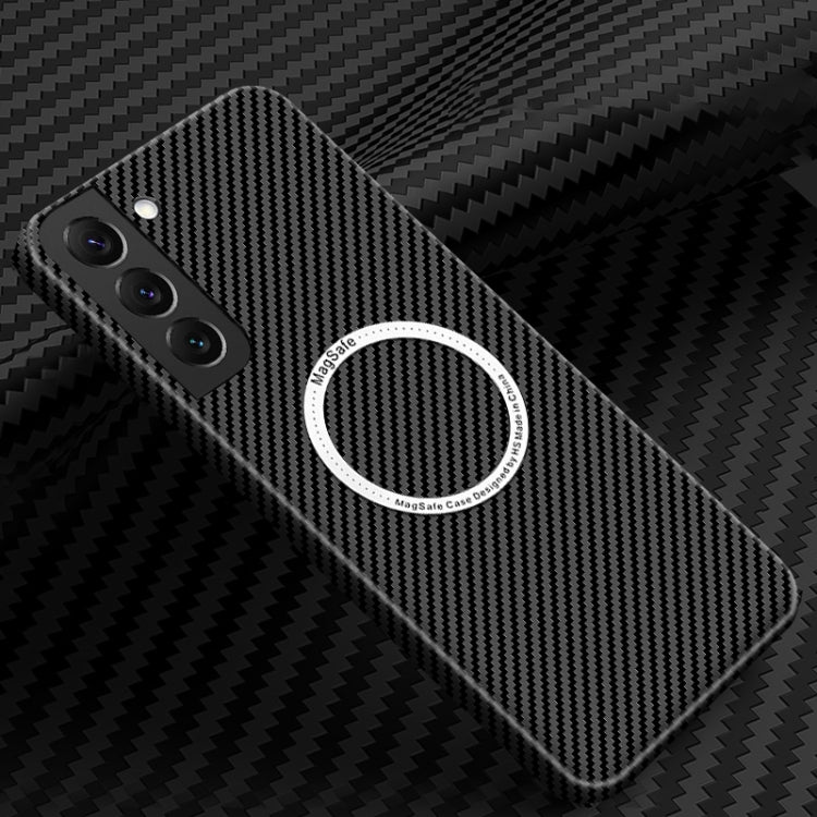 For Samsung Galaxy S24+ 5G Carbon Fiber Texture MagSafe Magnetic Phone Case(Black) - Galaxy S24+ 5G Cases by PMC Jewellery | Online Shopping South Africa | PMC Jewellery