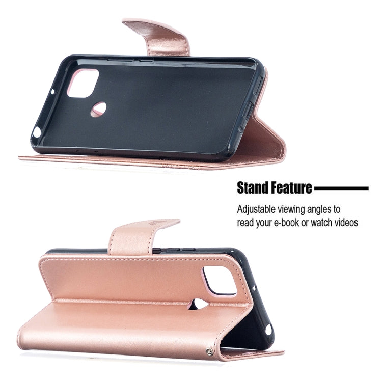 For Xiaomi Redmi 9C Two Butterflies Embossing Pattern Horizontal Flip Leather Case with Holder & Card Slot & Wallet & Lanyard(Rose Gold) - free shipping - PMC TechLife - Order now!