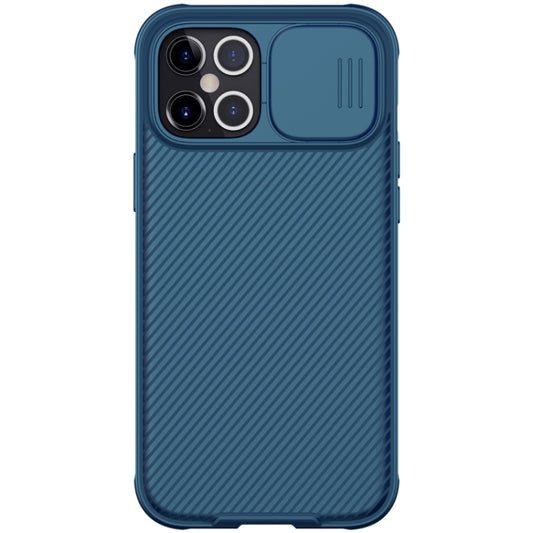 For iPhone 12 Pro Max NILLKIN Black Mirror Pro Series Camshield Full Coverage Dust-proof Scratch Resistant Phone Case(Blue) - iPhone 12 Pro Max Cases by NILLKIN | Online Shopping South Africa | PMC Jewellery