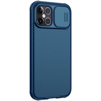 For iPhone 12 Pro Max NILLKIN Black Mirror Pro Series Camshield Full Coverage Dust-proof Scratch Resistant Phone Case(Blue) - iPhone 12 Pro Max Cases by NILLKIN | Online Shopping South Africa | PMC Jewellery