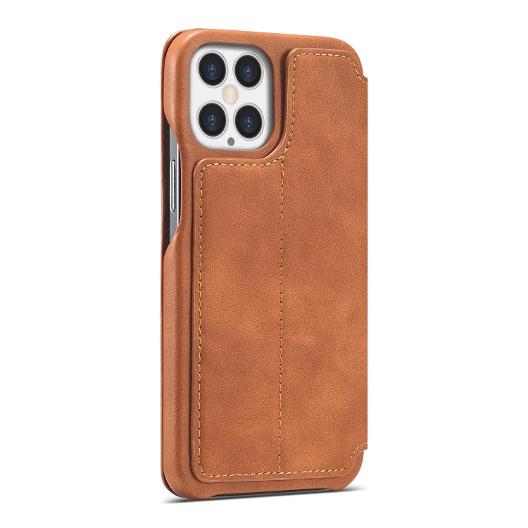 For iPhone 12 Pro Max LC.IMEEKE Hon Ancient Series Horizontal Flip Leather Case with Holder & Card Slot(Brown) - iPhone 12 Pro Max Cases by LC.IMEEKE | Online Shopping South Africa | PMC TechLife | Buy Now Pay Later Mobicred