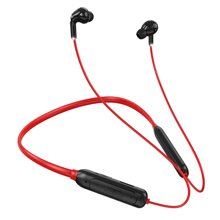 M60 8D Surround Sound Wireless Neck-mounted 5.1 Bluetooth Earphone Support TF Card MP3 Mode(Red) - Neck-mounted Earphone by PMC Jewellery | Online Shopping South Africa | PMC Jewellery