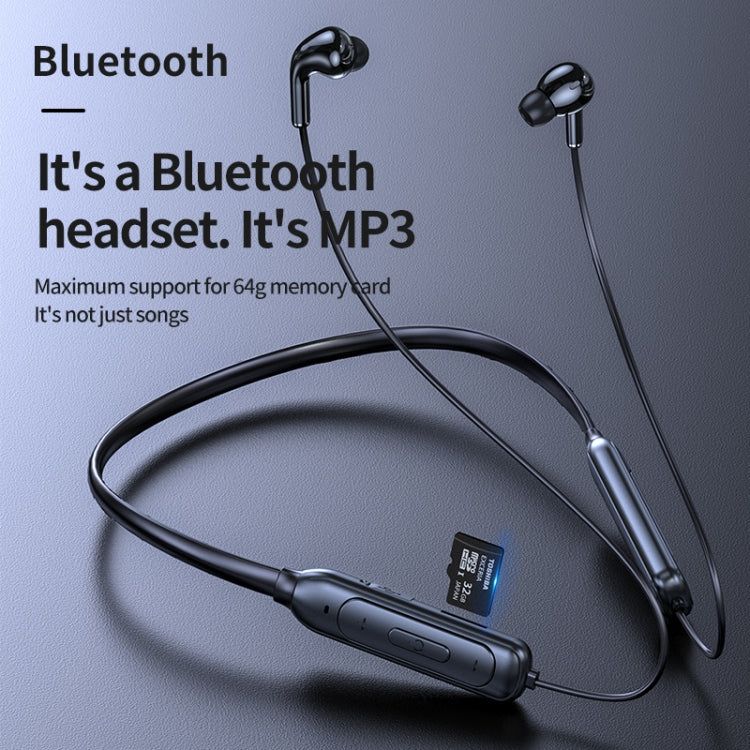 M60 8D Surround Sound Wireless Neck-mounted 5.1 Bluetooth Earphone Support TF Card MP3 Mode(White) - Neck-mounted Earphone by PMC TechLife | Online Shopping South Africa | PMC TechLife