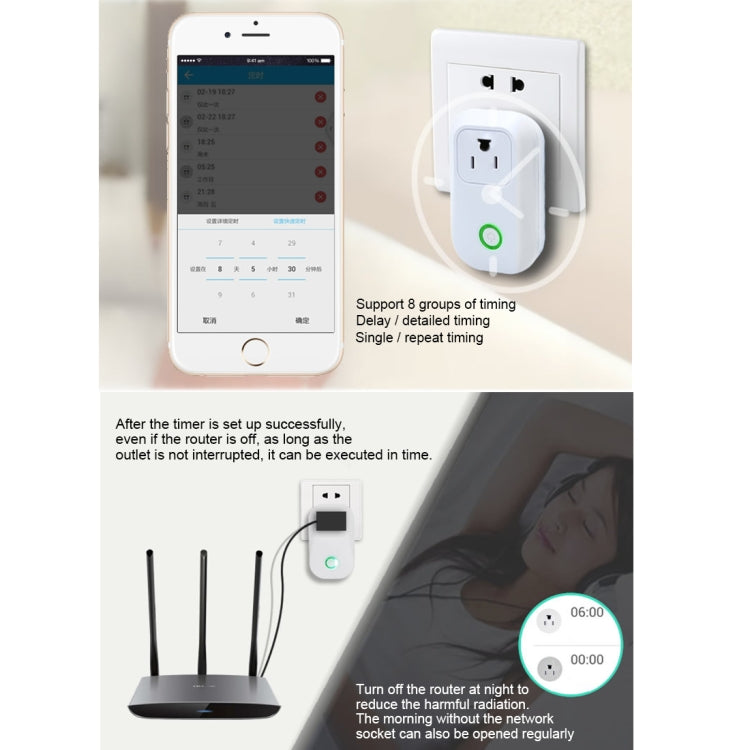 Sonoff S20 WiFi Smart Power Plug Socket Wireless Remote Control Timer Power Switch, Compatible with Alexa and Google Home, Support iOS and Android, US Plug - free shipping - PMC TechLife - Order now!