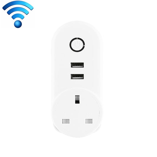 SA-002 2 USB Ports + 1 UK Socket WiFi Smart Power Plug Socket, Compatible with Alexa and Google Home, AC 110V-230V, UK Plug - Smart Socket by PMC Jewellery | Online Shopping South Africa | PMC Jewellery
