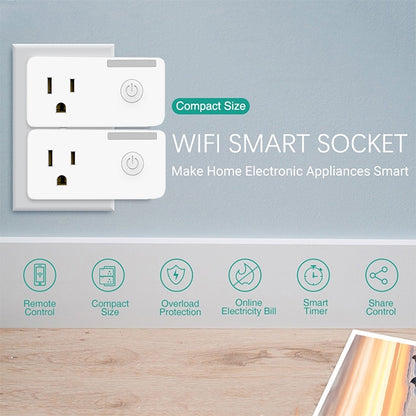 SA-004 10A EWeLink APP Remote Timing WiFi Smart Socket Works with Alexa and Google Home, US Plug - Smart Socket by PMC Jewellery | Online Shopping South Africa | PMC Jewellery