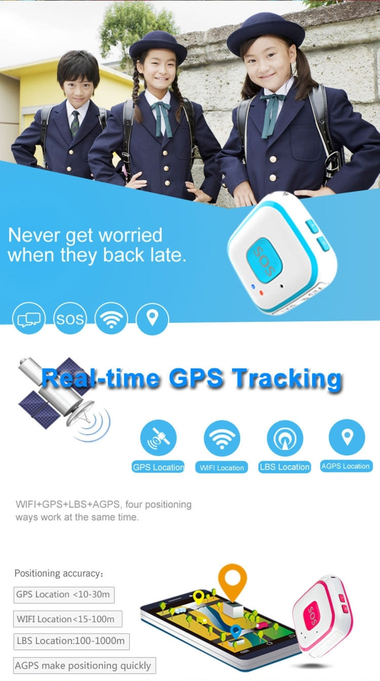 V28 Necklace Style GSM Mini LBS WiFi AGPS Tracker SOS Communicator(Black) - Personal Tracker by PMC TechLife | Online Shopping South Africa | PMC TechLife