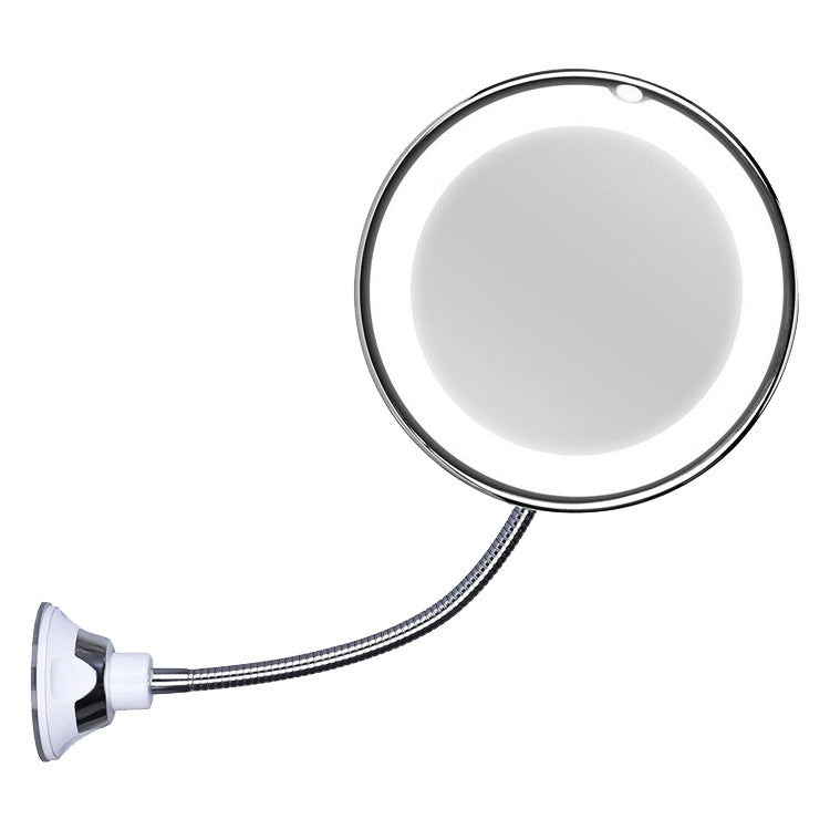 Suction Cup Type LED Lighted Makeup Mirror Flexible Wall Mounted Folding Mirror - Mirror by PMC Jewellery | Online Shopping South Africa | PMC Jewellery