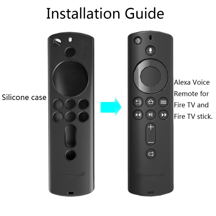 Non-slip Texture Washable Silicone Remote Control Cover for Amazon Fire TV Remote Controller (Blue) - Remote Control Covers by PMC TechLife | Online Shopping South Africa | PMC TechLife