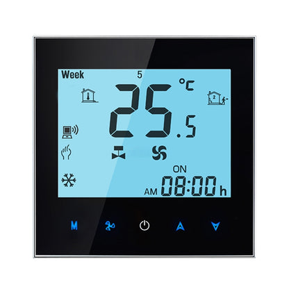 LCD Display Air Conditioning 4-Pipe Programmable Room Thermostat for Fan Coil Unit, Supports Wifi (Black) - Thermostat & Thermometer by PMC Jewellery | Online Shopping South Africa | PMC Jewellery