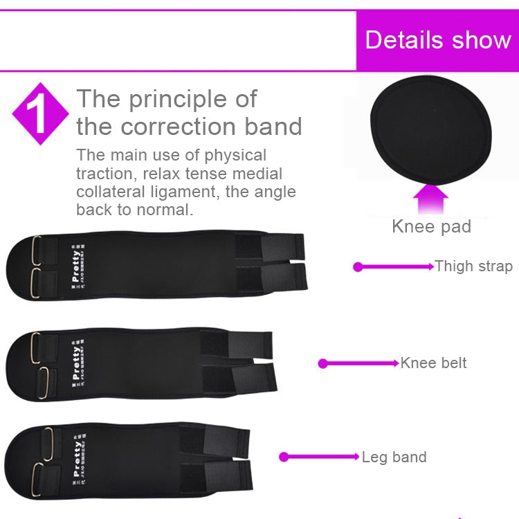 3 PCS/Set Leg Posture Corrector O/X-type Bowlegs Orthotic Bandage Straightening Belt Band, Size: L(Purple) - Corrector by PMC Jewellery | Online Shopping South Africa | PMC Jewellery