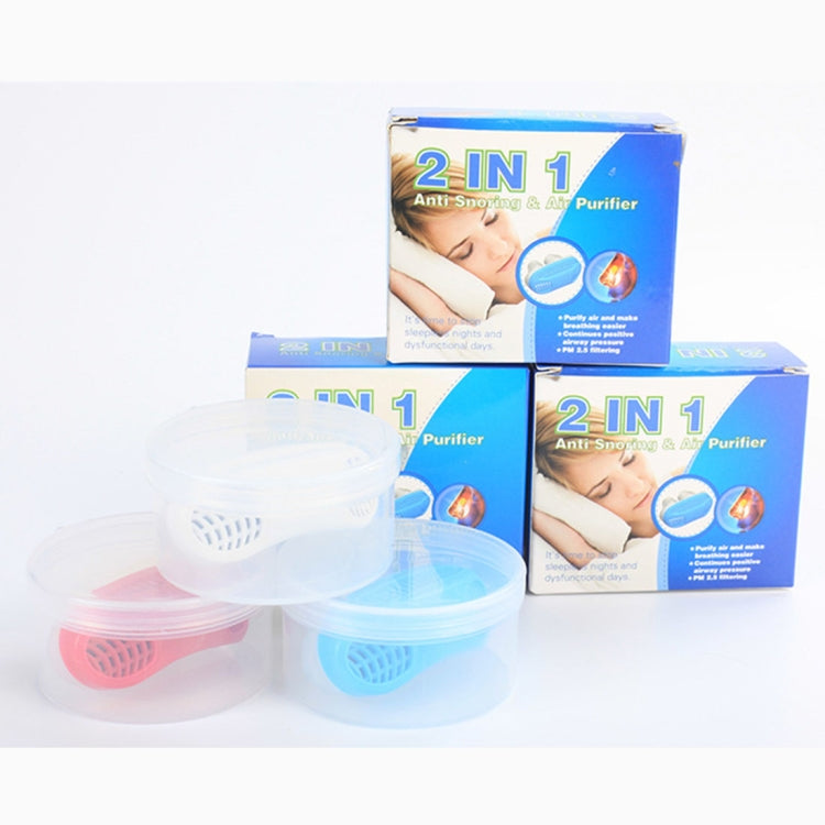 2 in 1 ABS Silicone Anti Snoring Air Purifier (Blue) - Anti Snoring Tools by PMC TechLife | Online Shopping South Africa | PMC TechLife