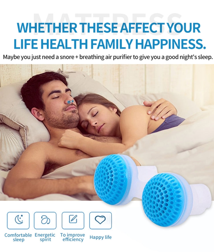 2 PCS 2 in 1 ABS Silicone Anti Snoring Air Purifier(White) - Anti Snoring Tools by PMC Jewellery | Online Shopping South Africa | PMC Jewellery