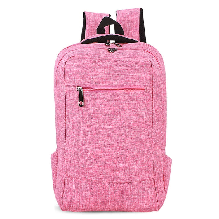 Universal Multi-Function Canvas Cloth Laptop Computer Shoulders Bag Business Backpack Students Bag, Size: 43x28x12cm, For 15.6 inch and Below Macbook, Samsung, Lenovo, Sony, DELL Alienware, CHUWI, ASUS, HP(Magenta) - Backpack by PMC Jewellery | Online Shopping South Africa | PMC Jewellery