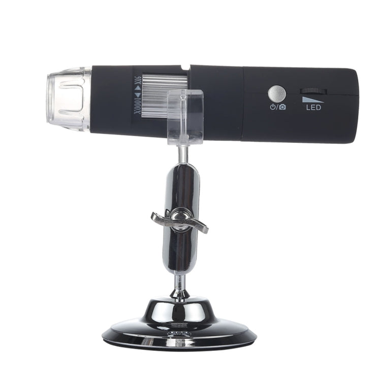 50X~1000X Magnifier HD Image Sensor 1920x1080P USB WiFi Digital Microscope with 8 LED & Professional Stand (Black) - Digital Microscope by PMC TechLife | Online Shopping South Africa | PMC TechLife | Buy Now Pay Later Mobicred