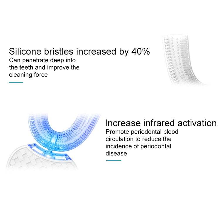 Vwhite 3 Cleaning Modes Silicone Electric Automatic Beauty Tooth Instrument(Blue) - Teeth Whitening by PMC TechLife | Online Shopping South Africa | PMC TechLife