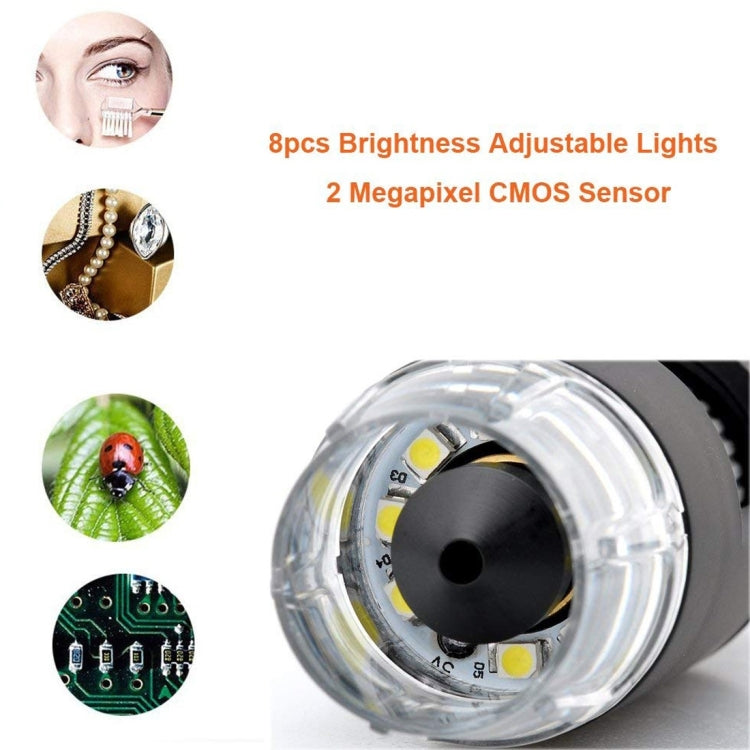DMS-MDS800 40X-1600X Magnifier 2.0MP Image Sensor USB Digital Microscope with 8 LEDs & Professional Stand - free shipping - PMC TechLife - Order now!
