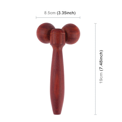 Wenge Solid Wood Manual Roller Massager (Red) - Massage & Relaxation by PMC Jewellery | Online Shopping South Africa | PMC Jewellery