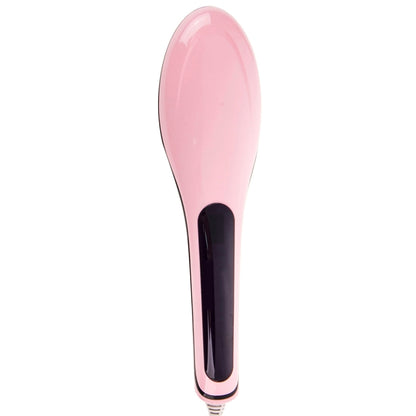 Handheld Innovative Hair Straightener Comb with LCD Temperature Display, EU Plug(Pink) - Combs by PMC Jewellery | Online Shopping South Africa | PMC Jewellery