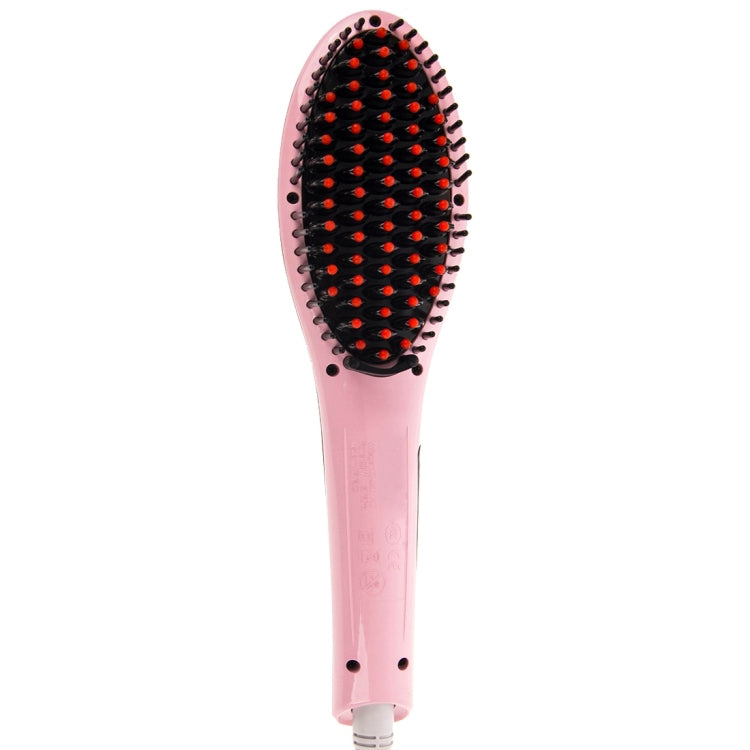 Handheld Innovative Hair Straightener Comb with LCD Temperature Display, EU Plug(Pink) - Combs by PMC Jewellery | Online Shopping South Africa | PMC Jewellery