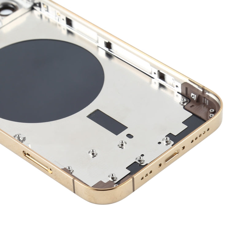 Back Housing Cover with SIM Card Tray & Side  Keys & Camera Lens for iPhone 12 Pro(Gold) - Back Cover by PMC TechLife | Online Shopping South Africa | PMC TechLife