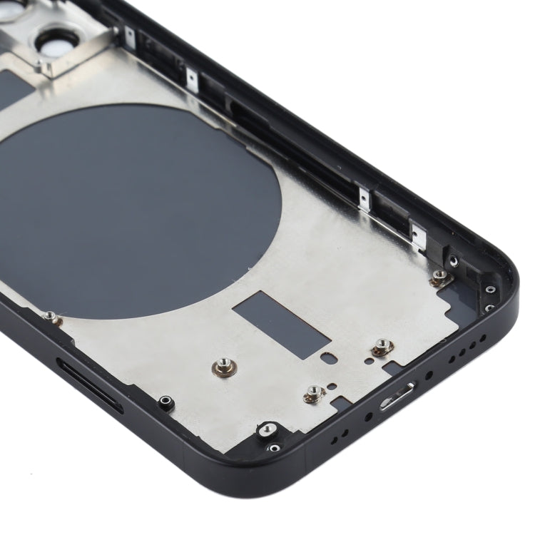 Back Housing Cover with SIM Card Tray & Side  Keys & Camera Lens for iPhone 12 mini(Black) - free shipping - PMC TechLife - Order now!