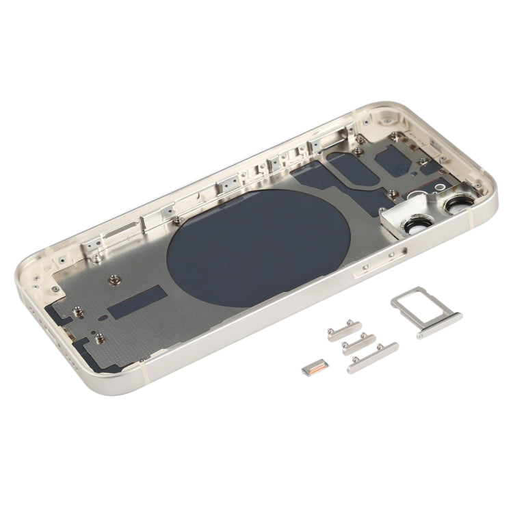 Back Housing Cover with SIM Card Tray & Side  Keys & Camera Lens for iPhone 12 mini(White) - free shipping - PMC TechLife - Order now!