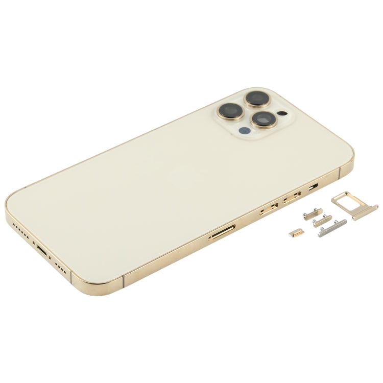 Back Housing Cover with SIM Card Tray & Side keys & Camera Lens for iPhone 12 Pro Max(Gold) - Back Cover by PMC Jewellery | Online Shopping South Africa | PMC Jewellery