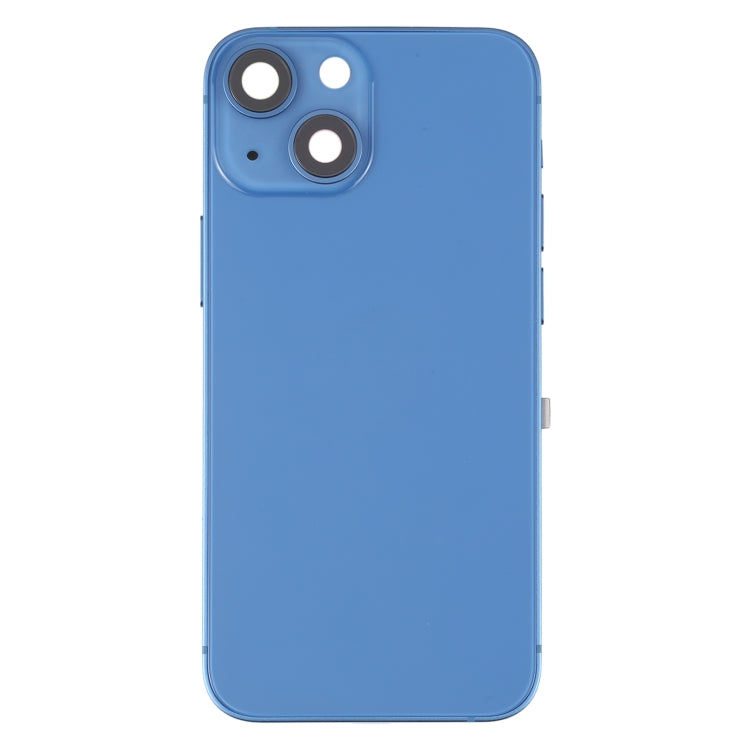 For iPhone 13 mini Battery Back Cover with Side Keys & Card Tray & Power + Volume Flex Cable & Wireless Charging Module(Blue) - Back Cover by PMC TechLife | Online Shopping South Africa | PMC TechLife
