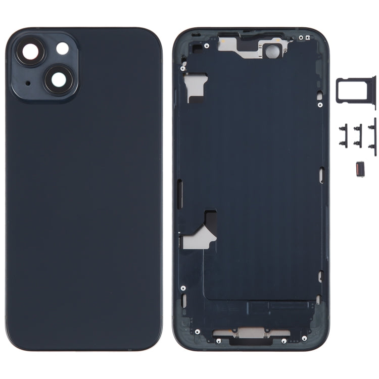 For iPhone 14 Battery Back Cover with Middle Frame / Side Keys(Black) -  by PMC TechLife | Online Shopping South Africa | PMC TechLife
